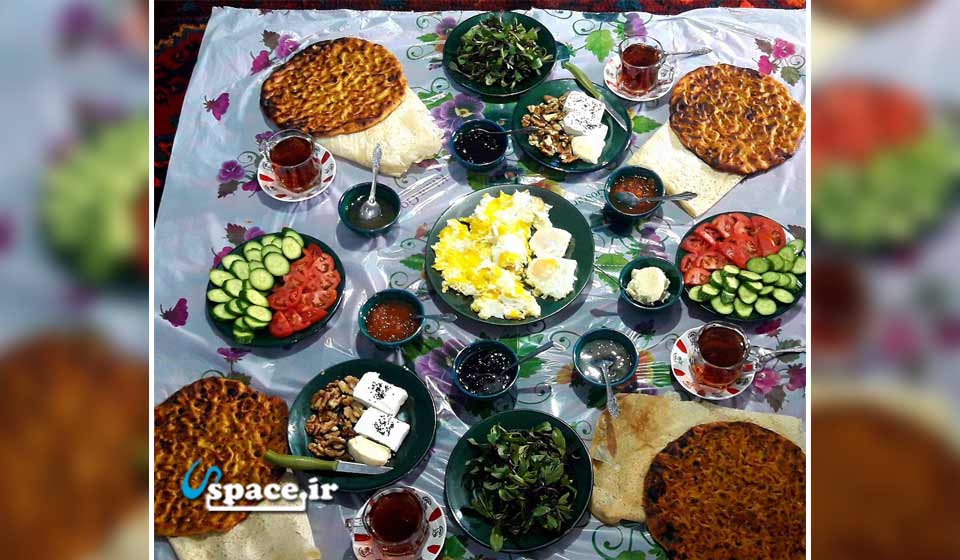 صبحانه اقامتگاه بوم گردی روژ - سنندج - روستای دولاب